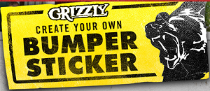 Custom Bumper Sticker from Grizzly